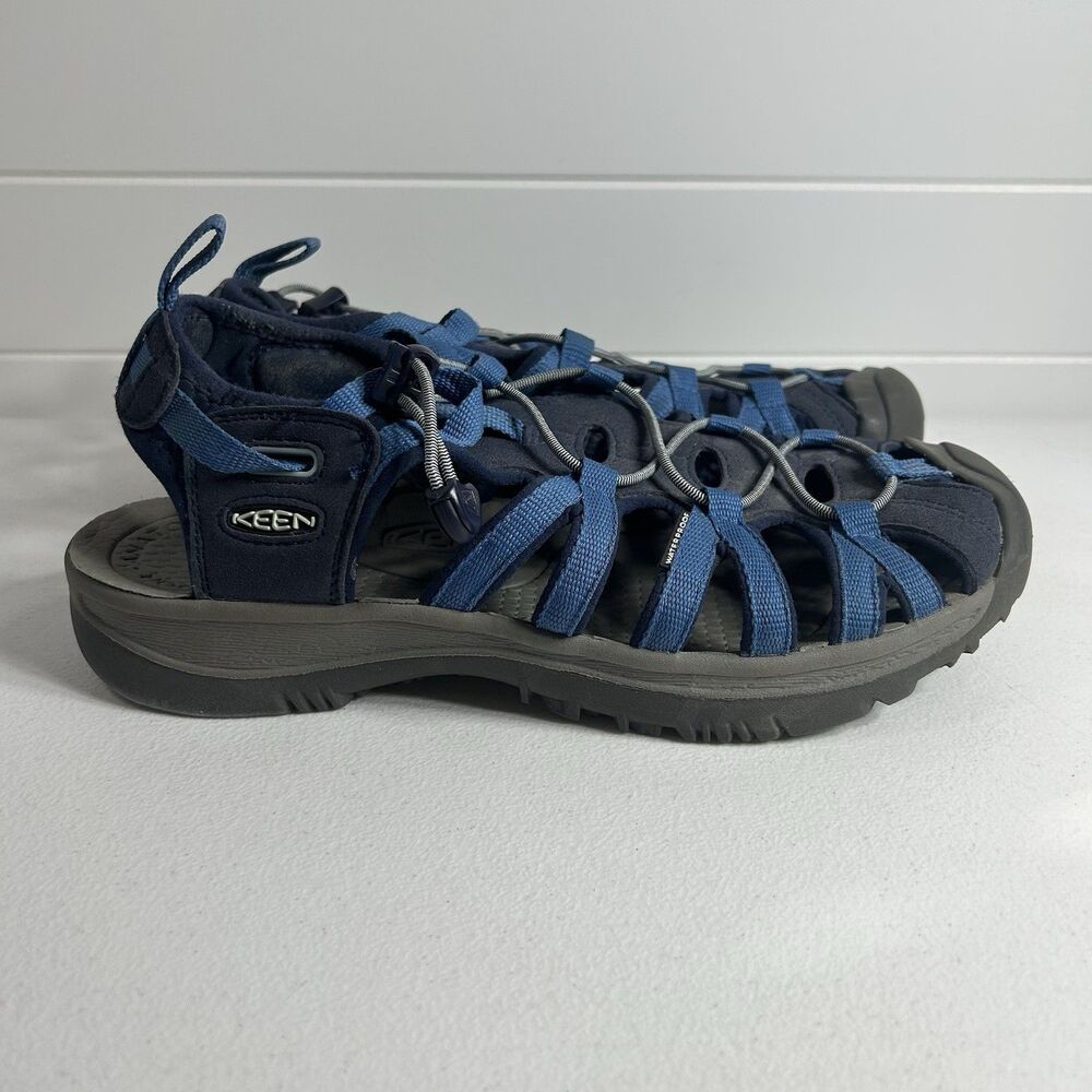 KEEN Mens Sport Sandals Size 7 Blue Waterproof Closed Toe Drawstring Outdoor